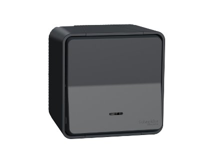 spínač č. 6 s kontrolkou komplet MUR35024 IP55 Antracit MUREVA STYL