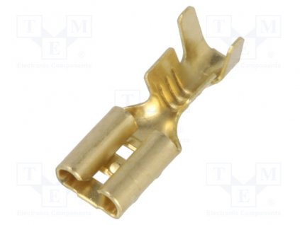 zdířka 4,8mm neizolovaná, kabel do 1mm2 Faston