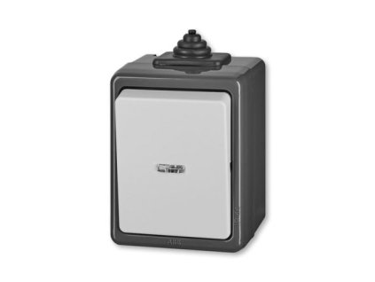 spínač č. 6SO, 6S 3553-25922 S šedý IP44 PRAKTIK