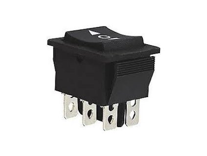 tlačítko kolébkové KCD2-223, (ON)-OFF-(ON) 250V/10A 2P I-0-II