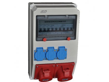 skříň zásuvková Z59.311DY 3x230V 1x400V/16A/5P 1x400V/32A/5P IP44