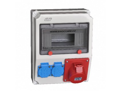 skříň zásuvková Z52.210 DX 2x230V 1x400V/16A/5P IP44