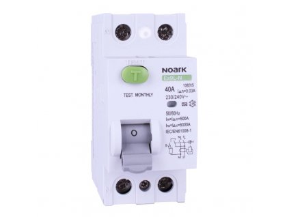 chránič EX9L-N 2P 40A AC 30mA 6kA proudový NOARK 108315
