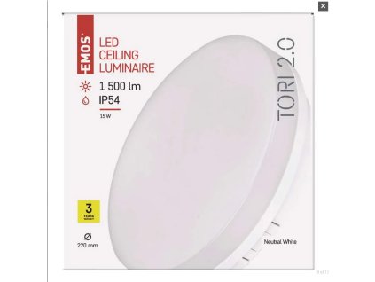 Screenshot 2024 08 19 at 11 49 40 LED přisazené svítidlo TORI kruhové bílé 15W neutrální b. IP54 CZ EMOS