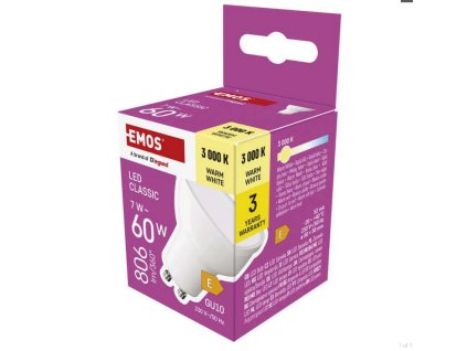 Screenshot 2024 09 02 at 11 32 33 LED žárovka Classic MR16 GU10 7 W (60 W) 806 lm teplá bílá CZ EMOS