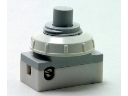 spínač vestavný 2A 3274-01824 tlačítkový šedý