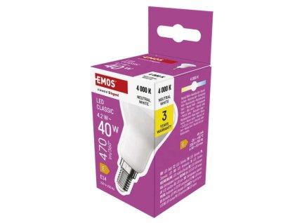 žárovka LED E14 4,2W classic NW ZQ7E23