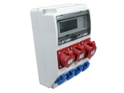 skříň zásuvková TDB03-12M 4x250V/16A 2x400V/16A/5P 1x400V/32A/5P IP44