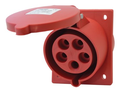 zásuvka vestavná 32A 3P 400V IP44 šikmá TICS-325