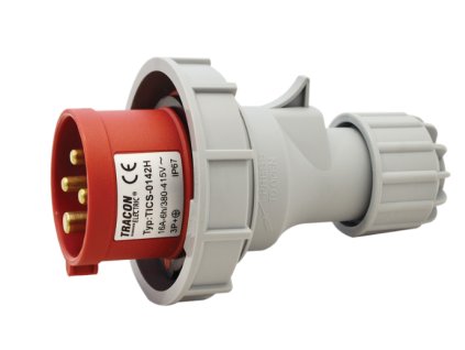 vidlice 16A 4P 400V IP67 TICS-0142H