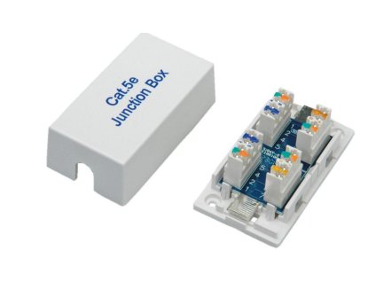 box na spojení datových kabelů CAT5E se svorkovnicí Krone KRJ45-VEB5