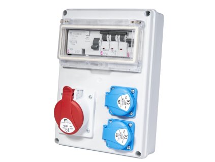 skříň zásuvková EDS8 RCD 2-2/1-5 16 2x230V/16A 1x400V/16A/5P IP44