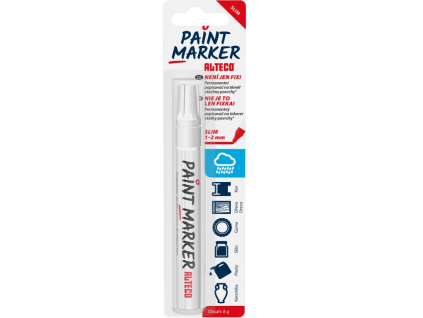 popisovač PAINT MAKER ALTECO slim bílý 43671