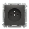 zásuvka 1-násobná 6619T-A06657 237 matná černá ZONI