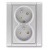 zásuvka 2-násobná 5513F-C02357 08 TIME