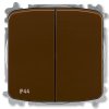 spínač č. 6+6 3559A-A52940 H hnědý IP44 TANGO
