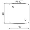 podložka izolační PI 80T pro krabice PI 80x80