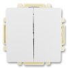 spínač č. 1/0+1/0 3557G-A87340 B1 bílý SWING