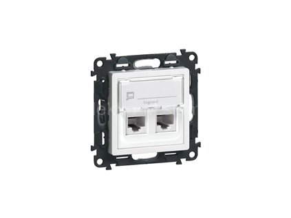 LIFE 75C5UB2 zásuvka datová 2xRJ45 Cat.5e UTP bílá Legrand