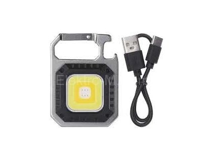 Nabíjecí mini LED svítilna – přívěšek, 750 lm P4714