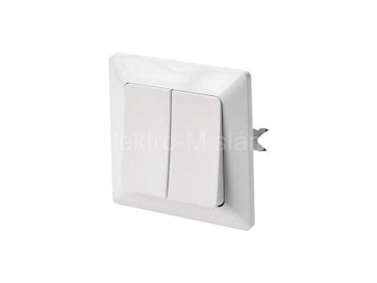 EMOS vypínač 5B (6+6) dvojitý střídavý bílá A6100.3