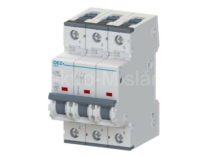 LTE-20C-3 jistič 6kA In 20A,Ue AC 230/400V/DC 216V, ch.C, 3pól, 6 kA OEZ:41946