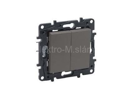 LEGRAND 863412 dvojité tlačítko ocel STEP NILOE
