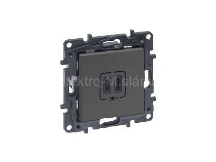 LEGRAND 863439 zasuvka USB C+C ocel STEP NILOE