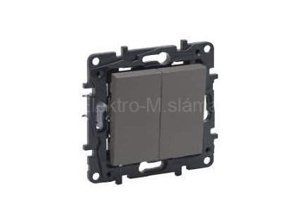 LEGRAND 863405 vypínač 5 ocel STEP NILOE dvojitý spínač