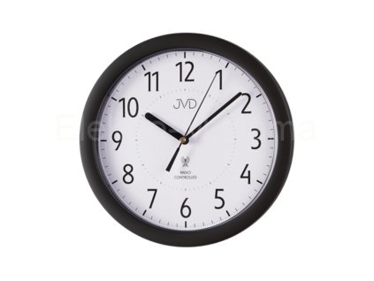 Hodiny JVD černá rádiem řízené RH612.14