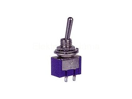 Vypínač páčkový MTS-101 ON-OFF 1pol.250V/3A otvor 6mm L348