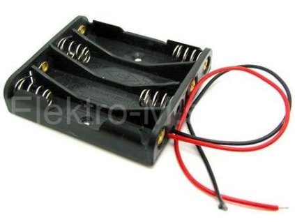 Držák baterie 4xR03 s vývodem 15cm L011A