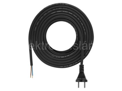 Flexo šňůra guma 2x1mm 5m černá S03050