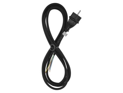 Flexo šňůra gumová 3x1mm 3m černá S03130