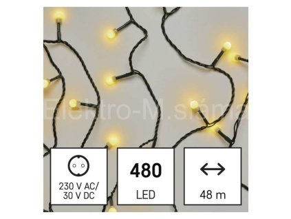 řetěz LED 48m CW kuličky D5AW05 / ZY1605T