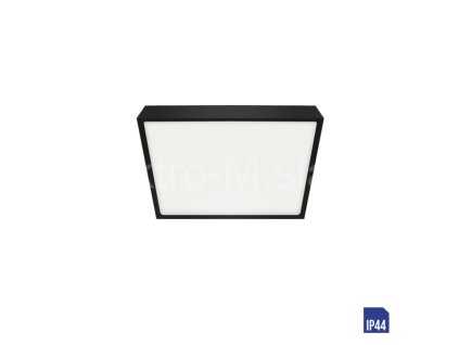 LENYS III SQ 27023 6W 4000K černá IP44 hranatá přisazená 2,5x9x9cm