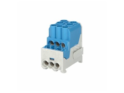Blok pro rozdělení fází UVB 100 N, modrý 1pól., 101A, AL/CU, 1000V, na DIN 1003203