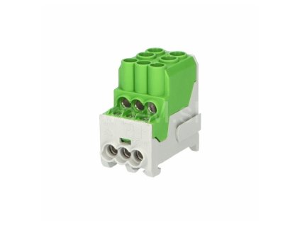 Blok pro rozdělení fází UVB 100 PE, 1pól. zelená, 101A, AL/CU, 1000V, na DIN 1003204