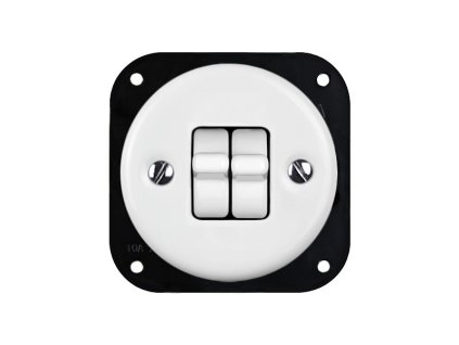 kulaty keramicky vypinac retro keramik c5 s packou bily