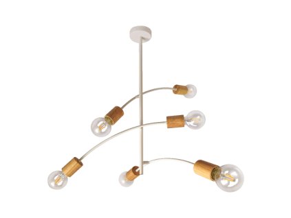 PREZENT 61216 VEDMA 6xE27 wood white