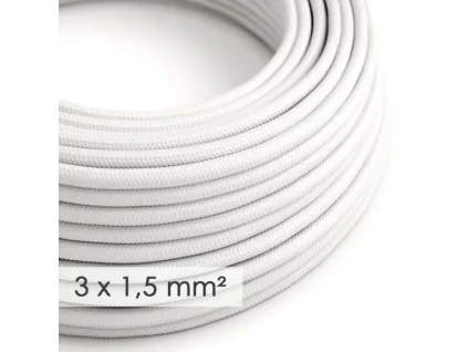 19523 18 bily textilni kabel 3x1 1