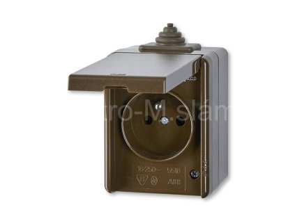 PRAKTIK 5518-2929 H zásuvka IP44 hnědá ABB PRAKTIK