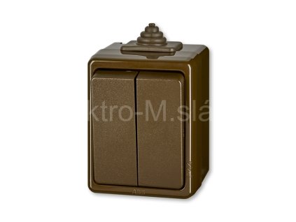 PRAKTIK 3553-05929 H vypínač číslo 5 IP44 hnědá spínač ABB