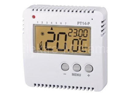 PT14-P - Prostorový programovatelný termostat pro ovládání elektrického topení - Elektrobo