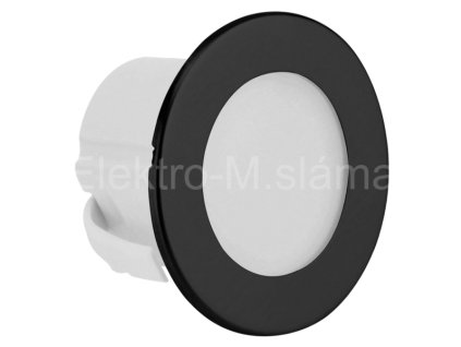 Schod. LED 1,2W černá kulatá YCB178B