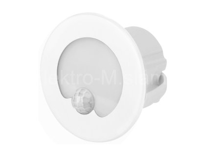 Schod. LED 1,2W pir kulatá bílá YCB178W-PIR