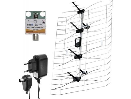 anténa EM-030 J0666, 0–100 km, DVB-T2, DAB, filtr LTE/4G