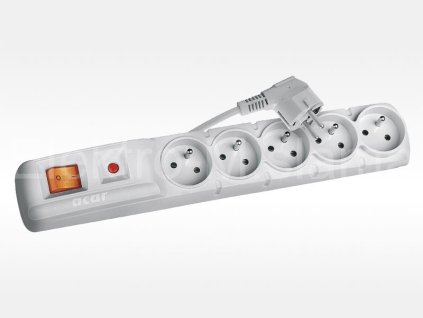 Přepěťová ochrana 5 zásuvka 3m EMOS P53874 šedá