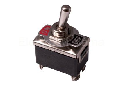 Páčkový spínač 2x1 ZAP / VYP 250V / 15A BMEP006