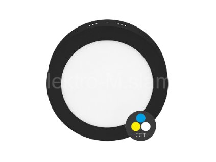 LED-CSL-CCT/12W/CR kruh přisazené černá 17cm změna barvy světla